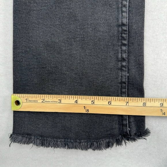 Motel Denim Flare Leg Jeans Womems Size 24X34 Faded Black Mid Rise - Picture 11 of 11